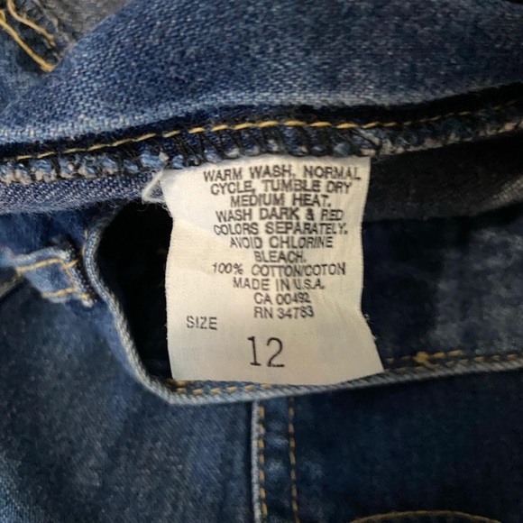 Vintage 90s Lee Blue A-Line Midi Skirt Casual - Picture 3 of 6